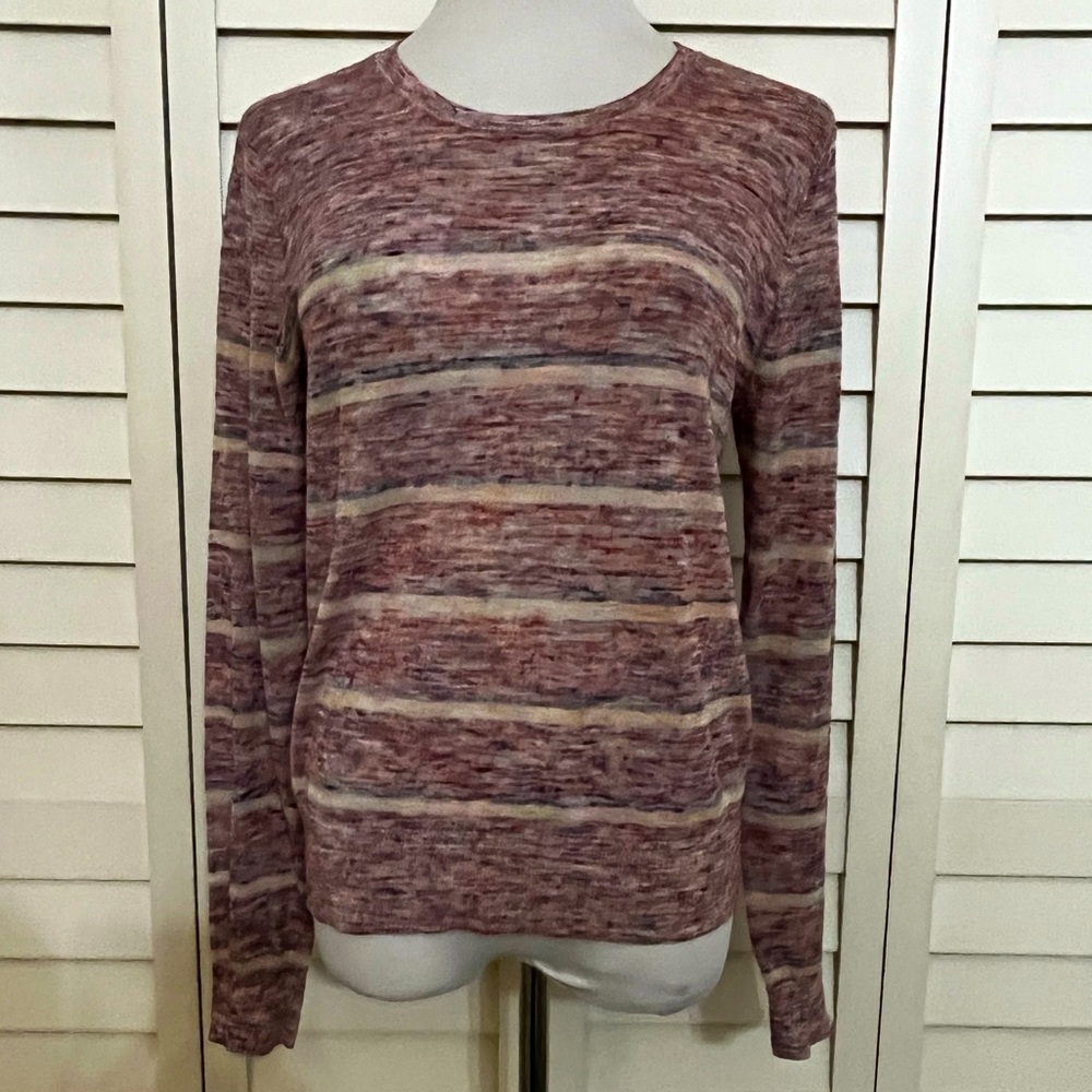 Veronica Beard Henderson Sweater Womens Small Crewneck Pullover Top Pink Multi